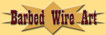 Our Barbed Wire Art Logo, We have been selling our Art Sculptures since 2004